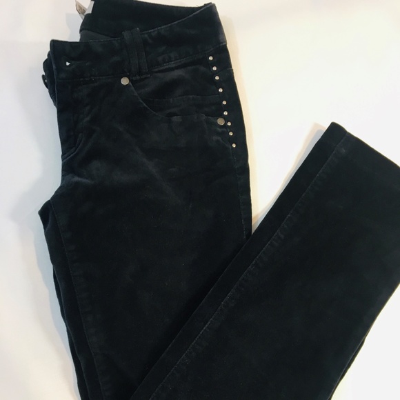 Calvin Klein Pants & Jumpsuits Calvin Klein Black Velvet Studded